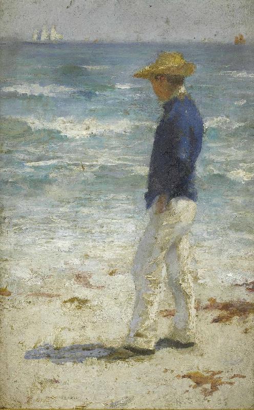 Henry Scott Tuke Looking out to sea Norge oil painting art